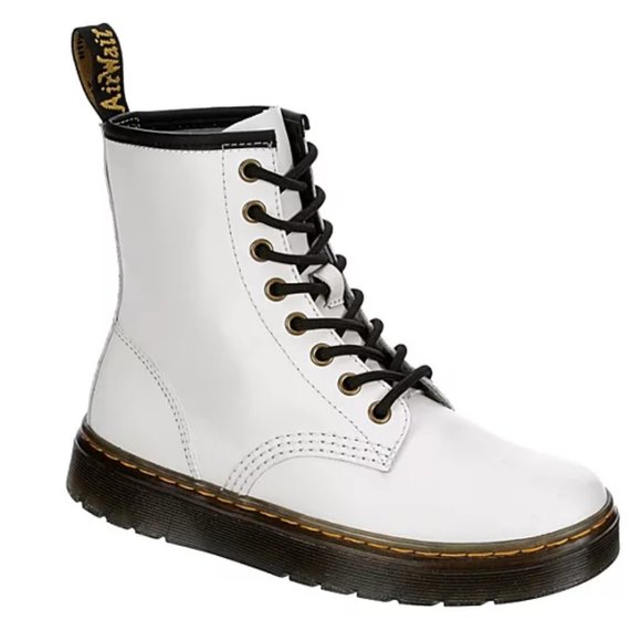 Dr. Martens Shoes - NWOT  WOMEN'S DR. MARTENS ZAVALA  WHITE COMBAT BOOTS Size 6M